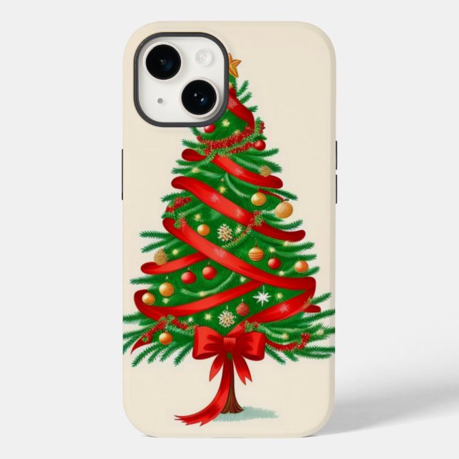 Funda De Case-Mate Para iPhone Árbol de Navidad (Reverso )