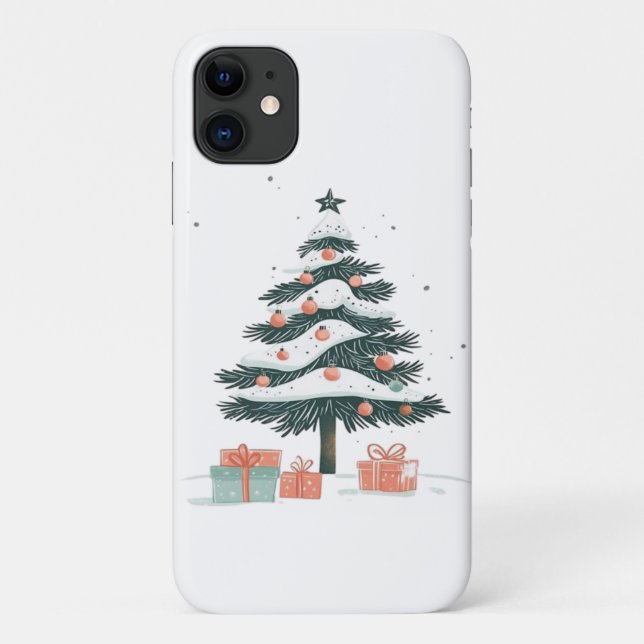 Funda De Case-Mate Para iPhone árbol de Navidad (Reverso)