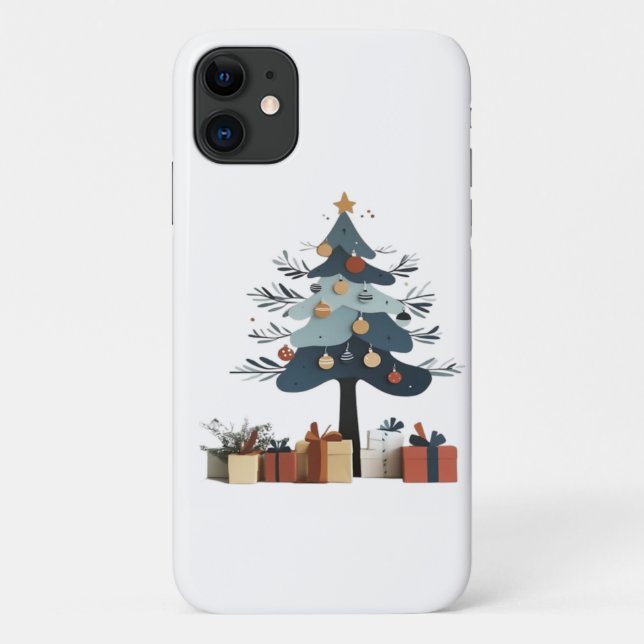 Funda De Case-Mate Para iPhone árbol de Navidad (Reverso)