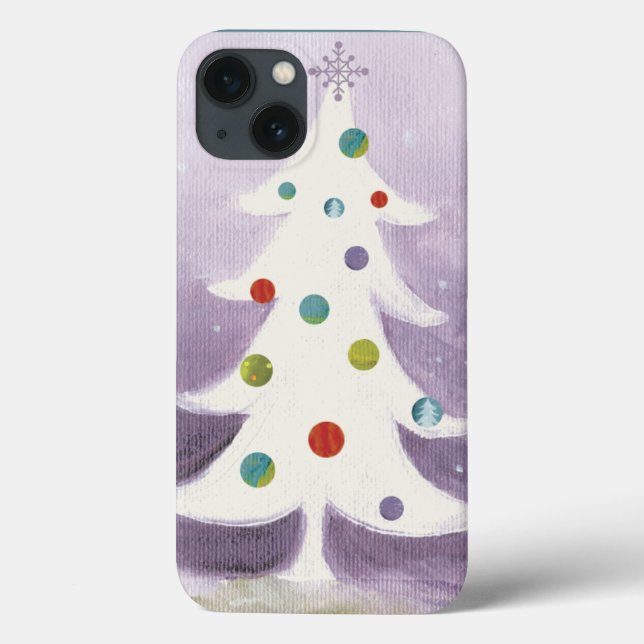 Funda De Case-Mate Para iPhone Árbol de Navidad Blanco (Reverso)