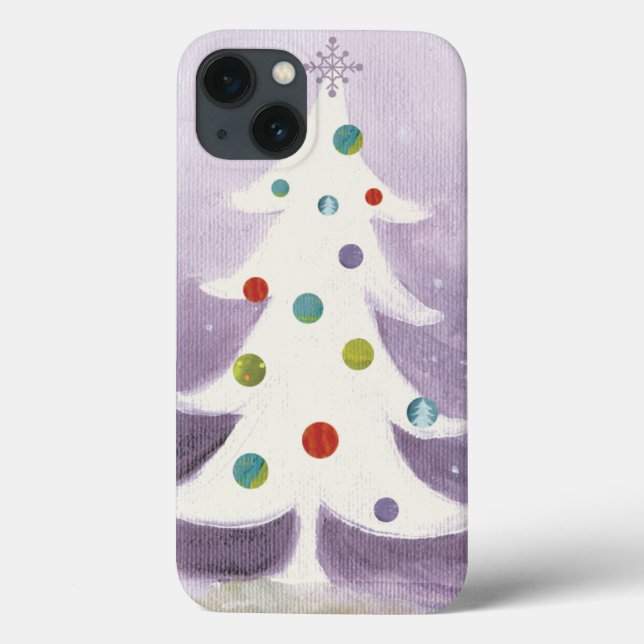 Funda De Case-Mate Para iPhone Árbol de Navidad Blanco (Reverso)
