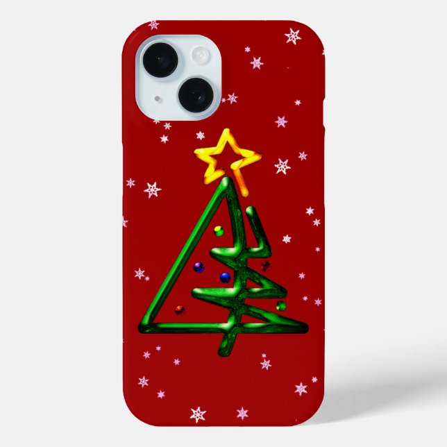 Funda De Case-Mate Para iPhone Árbol de Navidad cromado Tubular (Reverso )