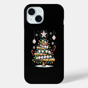 Funda Para iPhone 15 Árbol de Navidad de béisbol