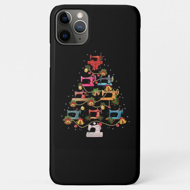 Funda De Case-Mate Para iPhone Árbol de Navidad de máquina de coser (Reverso)