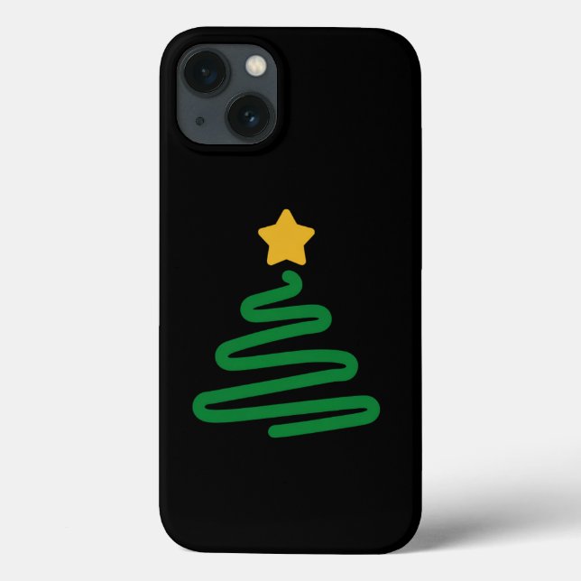 Funda De Case-Mate Para iPhone Árbol de Navidad Divertido (Reverso)