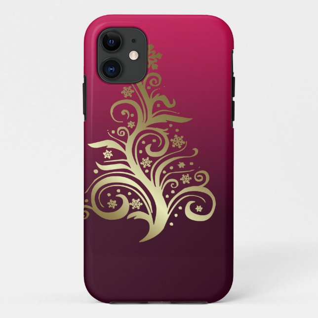 Funda De Case-Mate Para iPhone Árbol de Navidad espumoso (Reverso)