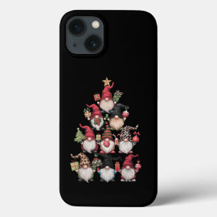 Funda Para iPhone 13 Árbol de Navidad Gnomo Navidad Divertida Fiestas