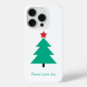 Funda Para iPhone 15 Pro Árbol de Navidad Personalizable Paz Amor Alegría
