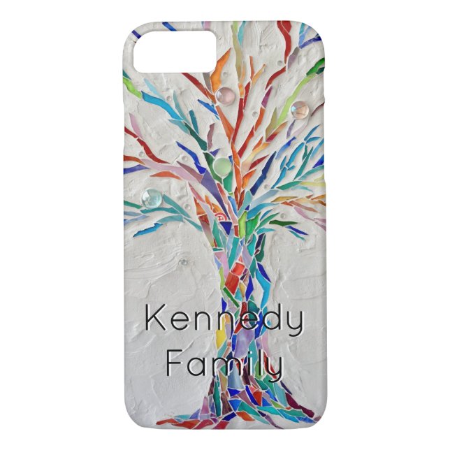 Funda De Case-Mate Para iPhone Árbol de nombres personalizado (Reverso)