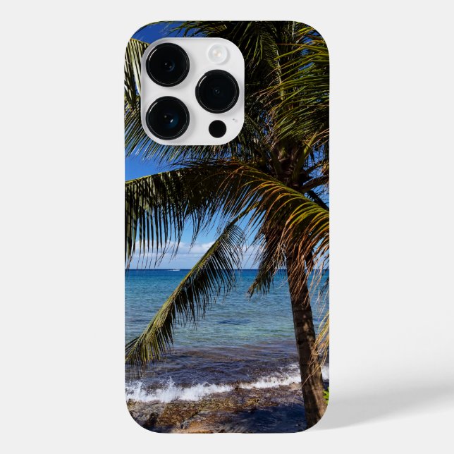 Funda De Case-Mate Para iPhone Árbol de palmeras y océano (Reverso )