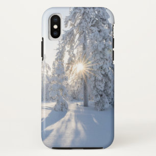 Funda Para iPhone X Árbol de pinos con nieve