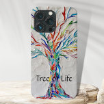 Funda Para iPhone 13 Pro Árbol de vida<br><div class="desc">Este diseño único y colorido de árbol de mosaico incluye las palabras "Árbol de vida",  que se pueden cambiar por nombre si se prefiere. Porque creamos nuestra propia obra de arte no encontrarás esta imagen exacta de otros diseñadores. Original Mosaico © Michele Davies.</div>