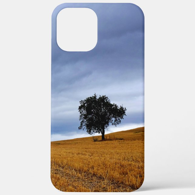Funda De Case-Mate Para iPhone Árbol en un campo de trigo (Reverso )