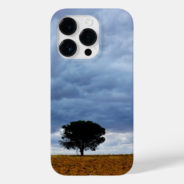 Funda De Case-Mate Para iPhone Árbol en un campo vacío (Reverso )