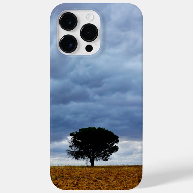 Funda De Case-Mate Para iPhone Árbol en un campo vacío (Reverso)
