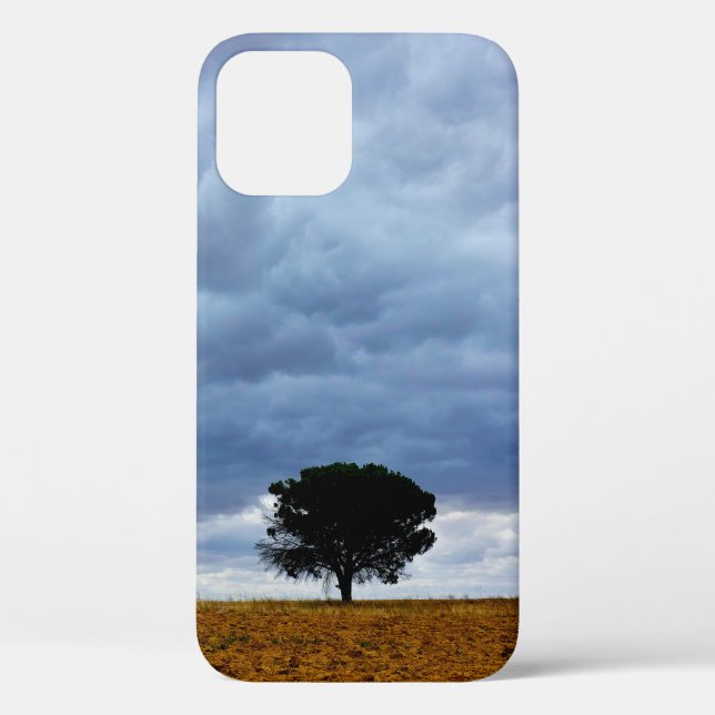 Funda De Case-Mate Para iPhone Árbol en un campo vacío (Reverso )