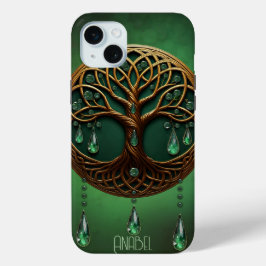 Funda Para iPhone 15 Mini Árbol estilizado de vida