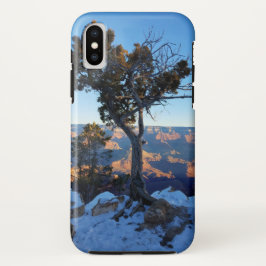 Funda Para iPhone X Árbol Juniper En Nieve Al Amanecer En Gran Cañón
