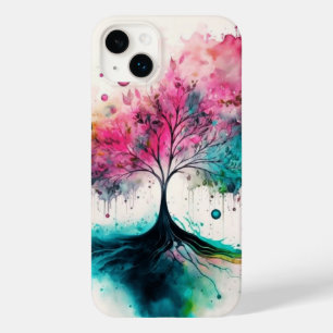 Funda Para iPhone 14 Plus De Case-Mate Árbol místico moderno y negrita (azul, rosa, naran
