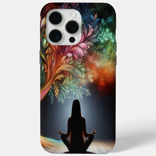 Funda De Case-Mate Para iPhone Árbol místico y meditación: serenidad y armonía (Reverso )
