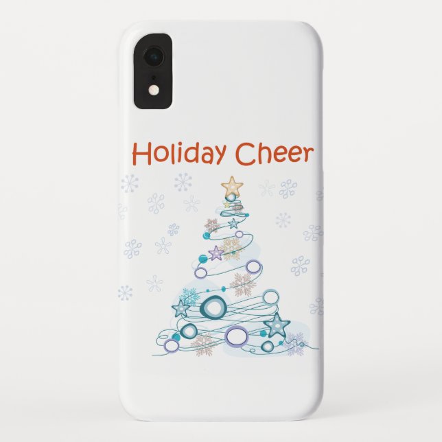 Funda De Case-Mate Para iPhone Árbol navideño navideño (Reverso)