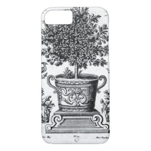 Funda Para iPhone 8/7 Árbol ornamental en una urna en una pequeña etapa