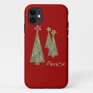 Funda Para iPhone 11 Árbol-Paz/rojo del navidad
