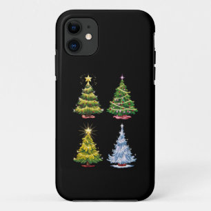 Funda Para iPhone 11 Árbol verde Navidad vacaciones de invierno