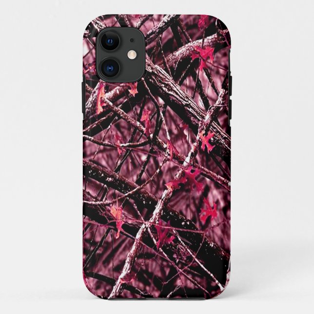 Funda De Case-Mate Para iPhone Arbolado rosado Camo (Reverso)