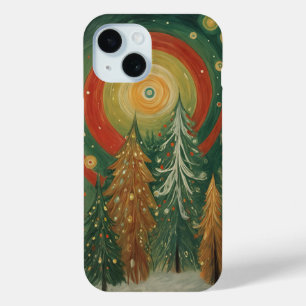 Funda Para iPhone 15 Arboleda Celestial de Invierno