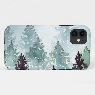 Funda Para iPhone 11 Árboles acuarelas grises polvorientos