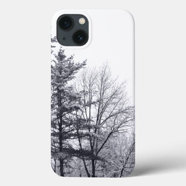 Funda De Case-Mate Para iPhone Árboles cubiertos de nieve: Vertical (Reverso)