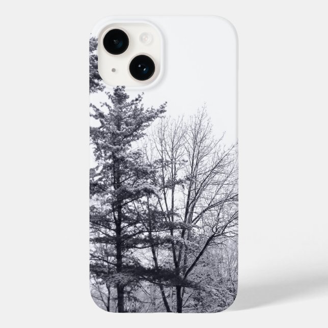 Funda De Case-Mate Para iPhone Árboles cubiertos de nieve: Vertical (Reverso )