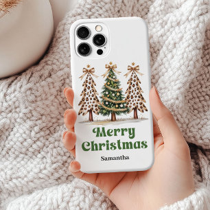Funda Para iPhone 15 Mini Árboles de Navidad caprichosos personalizados con 