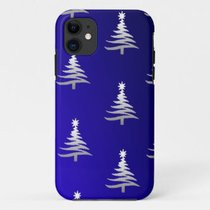 title_seo2 Árboles de Navidad plateado en azul cobalto