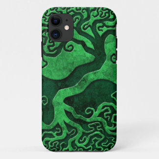 Funda Para iPhone 11 Árboles de piedra verdes de Yin Yang