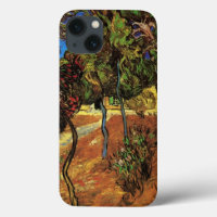 Árboles de Van Gogh en el jardín, hospital de Sain