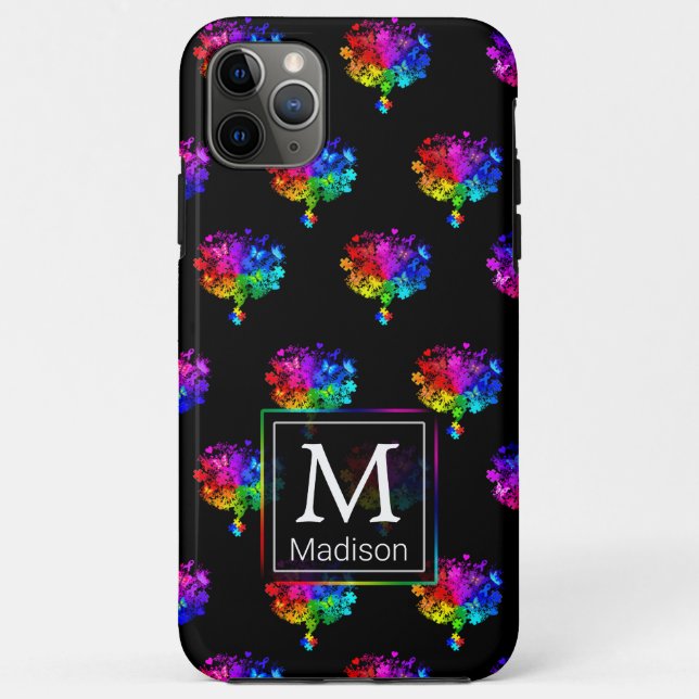 Funda De Case-Mate Para iPhone Árboles del espectro autista (Reverso)