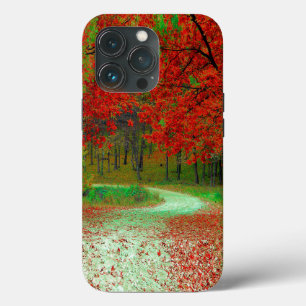 FUNDA PARA iPhone 13 PRO ÁRBOLES FORESTALES DE CARRETERA PAISAJE DE NATURAL