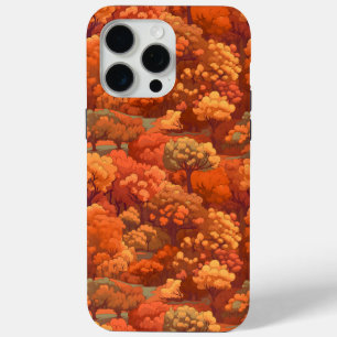 Funda Para iPhone 15 Pro Max Árboles húmedos cálidos de acuarela rústica Esté