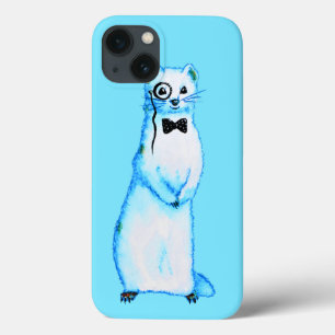 Funda Para iPhone 13 Arca blanca Ermine Cute Ferret Lover Art