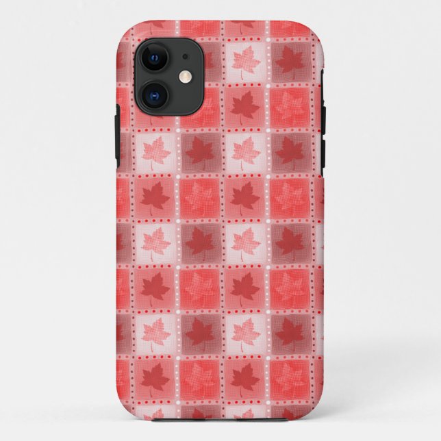 Funda De Case-Mate Para iPhone Arce canadiense rojo (Reverso)
