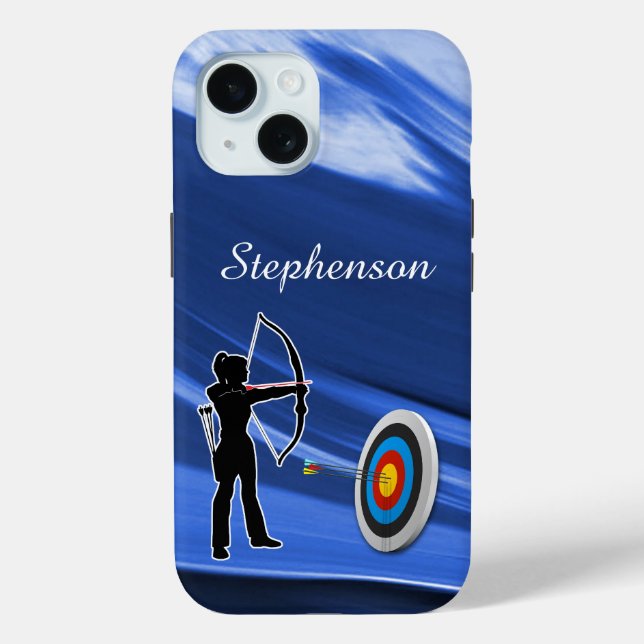 Funda De Case-Mate Para iPhone Archery - Archer Silhouette and target Personalize (Reverso )
