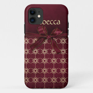 Funda Para iPhone 11 Arco adornado de la cinta del modelo del oro de