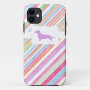 Funda Para iPhone 11 Arco iris descolorado w/Dachshund