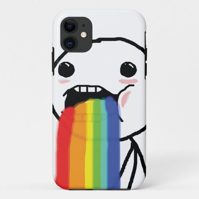 Funda De Case-Mate Para iPhone Arco iris Puking (Reverso)