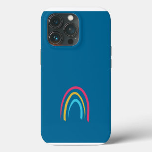 Funda Para iPhone 13 Pro Arcoiris azul pavo real