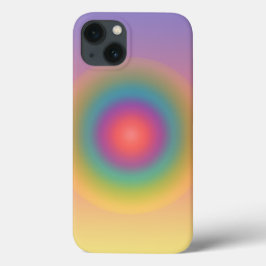Funda Para iPhone 13 Arcoíris Colorido Espacio de Círculo Concéntrico