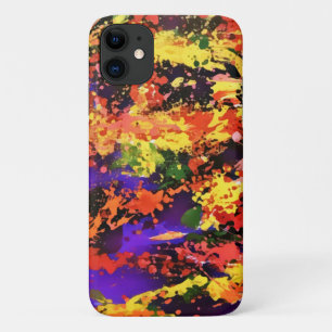 Funda Para iPhone 11 Arcoiris colorido Funky Resumen Pintura de pintura
