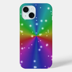 Funda Para iPhone 15 Arcoiris con asteriscos